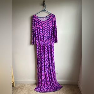 Lilly Pulitzer Nigella Chevron Dress, Women’s Size XL